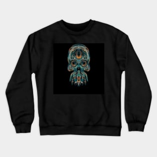 Electroluminated Skull - Patchwork Crewneck Sweatshirt